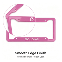 BOLONG PROMOTION EXCEPTIONNELLE Support de plaque d'immatriculation vierge multicolore 12x6 pouces norme américaine en plastique ABS avec logo personnalisé