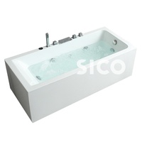 Baignoire autoportante d'angle en acrylique au design moderne, forme rectangulaire, écologique, garantie 5 ans, réversible – Meilleure vente