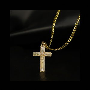 <span class=keywords><strong>Collana</strong></span> con Croce da <span class=keywords><strong>Uomo</strong></span> <span class=keywords><strong>Placcata</strong></span> <span class=keywords><strong>in</strong></span> Vero <span class=keywords><strong>Oro</strong></span> 14K con Catene Anti-Ossidazione e Ciondolo Crocifisso di Gesù da 24 Pollici Regalo Gioielleria Religiosa Cristiana - Product Image 5