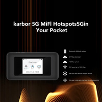 Router Mi-Fi Portátil Karbor 5G, Router con Tarjeta SIM Wifi 5G para India, Router Wifi de Bolsillo Inalámbrico 4G 5G con Banco de Energía