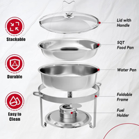 LIYUNDA Fabricant – Plat de service rond de luxe en acier inoxydable doré pour buffet, chauffe-plat pour la restauration