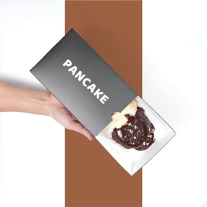 Scatola Logo confezione personalizzata per Mini frittelle scatole Pancake Pancake Pancake cialde torta torta ciambella scatola veloce per la colazione per il Catering - Product Image 4