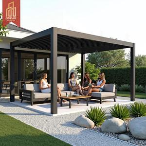 Pérgola Bioclimática de <span class=keywords><strong>Aluminio</strong></span> con Techo de Lamas para Jardín, 4 Estaciones, OEM de Fábrica, <span class=keywords><strong>3x4</strong></span>, para Patio y Terraza, Mueble de Exterior DIY - Product Image 1
