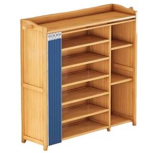 Bamboo Minimalist <b>Shoe</b> Cabinet Multi Layer Dustproof <b>Storage</b> <b>Rack</b> Floor Standing Home Entrance <b>Shoe</b> Organizer - Product Image 5
