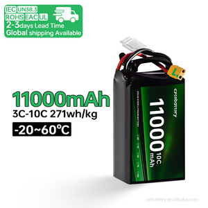 Batería de Alta Densidad de Energía CEBATTERY Personalizada de 11000mah 10000mah 6S 4.45V 271wh/kg para Dron UAV 10000mah 6s - Product Image 4