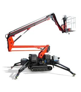 12/14/16/18m Self-propelled Aerial Work Platform Telescopic Spider Lift Cherry Picker For Sale