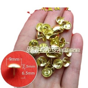 Antique Smooth Stud 9mm Bronze Furniture Decorative Door Sofa Hardware Durable Retro Style - Product Image 1