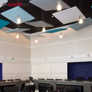 Kumaş duvar akustik dekoratif panel kapalı ofis gürültü azaltma akustik paneller duvar tavan