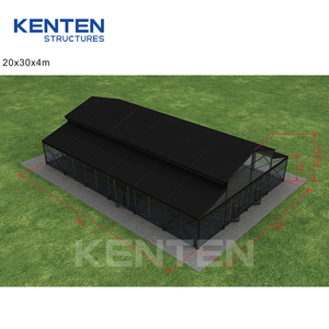 خيمة كينتن السوداء ذات السقف العالي، خيمة فاخرة قابلة للتحويل لحفلات الزفاف، 40×60، خيمة كبيرة متينة - Product Image 2