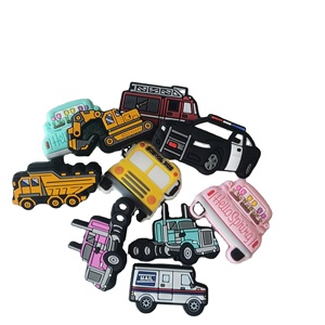 Coche de policía, camión de bomberos, cuentas focales, excavadora, cuentas de silicona, <span class=keywords><strong>mordedor</strong></span> de bebé de grado alimenticio, punto al por mayor - Product Image 1