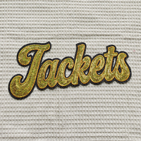 Patchs brodés personnalisés en gros avec logo à paillettes thermocollants pour vêtements