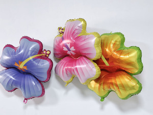 Ballons en forme de fleur d'hibiscus CYmylar pour planche de surf, décorations de fête tropicales hawaïennes Luau pour fête d'été à la plage, fête de <span class=keywords><strong>piscine</strong></span>, Aloha, anniversaire - Product Image 4