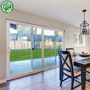 หน้าต่างบานเลื่อนและประตูกระจกคู่อลูมิเนียมกันน้ำราคาถูกมีสามแทร็กและหน้าจอ - Product Image 5