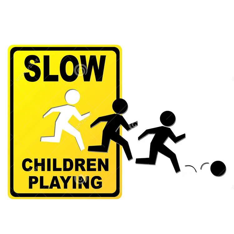 Crianças no jogo de segurança cautela sinal <span class=keywords><strong>jogar</strong></span> sinalização