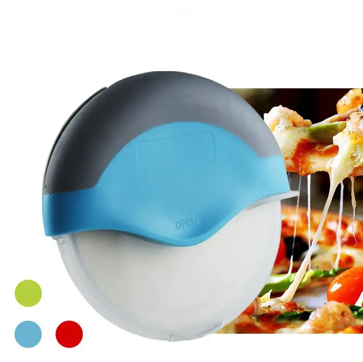 Kein Aufwand Pizza Slicer mit schützendem Klingens chutz Super Sharp und spülmaschinen festes rundes Pizzas ch neider rad