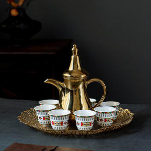 LOMATO Juego de 6/12 piezas de 70ml, estilo etíope/árabe islámico, de porcelana fina, duradero, sin BPA, ecológico, apto para lavavajillas, con asa, para té - Product Image 5