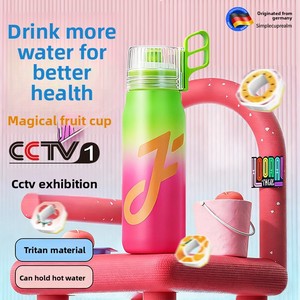 <strong>Joyfit</strong> Playful Straw Type Large Capacity 650ml Portable Fruit Flavored Water Cup for Men Women with Creative Design - Product Image 4
