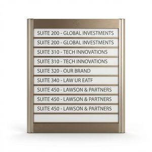 Systèmes de signalisation de bureau modulaires personnalisés |   Panneau de signalisation en aluminium anodisé |   Bandes de texte à insérer |   Usine OEM 20 ans <span class=keywords><strong>d</strong></span>'expérience - Product Image 1