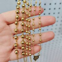 Chapelet religieux collier religieux catholique 4mm 6mm 8mm collier perlé croix marie chaîne chapelet pour la fabrication de bijoux