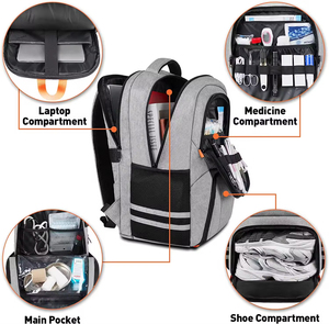 Sac à dos de travail durable avec logo personnalisé, sac à dos de <span class=keywords><strong>sport</strong></span> décontracté, sac à dos de voyage, sac à dos de randonnée, sac à dos pour ordinateur portable avec compartiment pour chaussures - Product Image 6