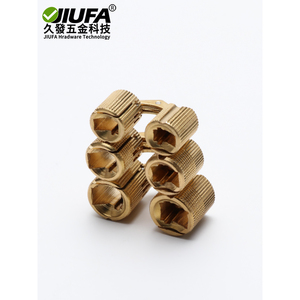 บานพับทองเหลืองแบบซ่อน Jiufa ชนิดทรงกระบอก สำหรับอุปกรณ์ฮาร์ดแวร์เฟอร์นิเจอร์ - Product Image 3