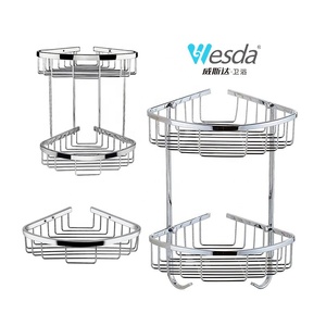 WESDA <span class=keywords><strong>Porte</strong></span>-<span class=keywords><strong>shampoing</strong></span> mural en acier inoxydable pour <span class=keywords><strong>baignoire</strong></span> Panier de douche d'angle Panier de rangement Étagères de salle de bain - Product Image 1