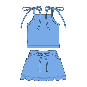 GSSO3907 Ensemble Enfant Fille Rose Uni Imprimé Sans Manches à Volants Tenue Décontractée Vente en Gros - Product Image 2