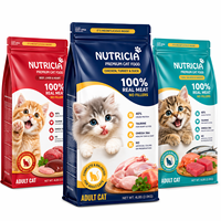 Sacs d'emballage personnalisés en aluminium avec fermeture éclair, fond plat, pour aliments et friandises pour chats et chiens, 15 kg, 20 kg, 50 kg