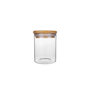 OEM Storage Jars 200ML Glass Jar Supplier Coffee Bean Honey Glass Jar with Bamboo Lid