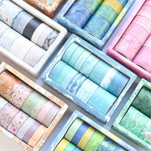 12 rolls/box traveller journal diary Washi Tape Set Decorative Adhesive Tape Sticker Scrapbooking Handcraft DIY masking tapes