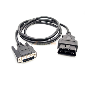 Cable adaptador OBDII de 16 pines a DB15, J1962 hembra a <span class=keywords><strong>HD15</strong></span> macho, con pinout VGA, resistente al agua, cable de escáner automotriz, cable de prueba ELM327 - Product Image 2