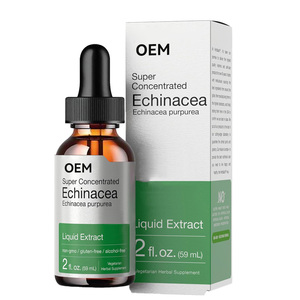 Extracto Líquido Concentrado de Equinácea Personalizable OEM, Sin Alcohol, Sin Gluten y Fórmula No Modificada Genéticamente, 2 Onzas Fluidas - Product Image 1