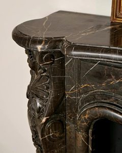 European Style Emperador Dark Marble <strong>Fireplace</strong> Frame Natural Brown Marble <strong>Fireplace</strong> Surround Hand Carved Stone <strong>Fireplace</strong> <strong>Mantle</strong> - Product Image 2
