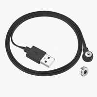 HYTEPRO M523 2-Pin Rundes Magnetisches Ladekabel, TPE Flachkabel 1M, USB-A Stecker, RoHS-konform für Tragbare Medizinische Handheld-IoT-Geräte