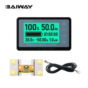 Baiway Tf 03K 100v500a Universele Rv Auto Batterij Monitor Meter Batterij Spanning Capaciteit Indicator Meter Tester Coulomb Teller