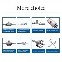 Amortisseur de vibrations asymétrique galvanisé de type 4D Stockbridge avec tiges de préhension préformées Raccords de ligne de transmission