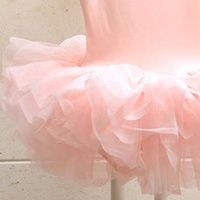 Tenue de danse classique pour la formation en ballet, jupes en tulle à 4 couches, costumes de danse en maille pour enfants, justaucorps de ballet pour filles avec robe tutu