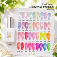 Vernis Gel Scintillant Sans HEMA ni TPO, Soak Off UV LED, Brillant, Longue Durée, OEM ODM Marque Privée pour Salons de Manucure
