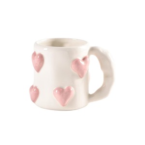Regalo de San Valentín, Taza de Café/Té de Cerámica Grande de 500 ml con Relieve 3D de <span class=keywords><strong>Amor</strong></span>, Linda Taza de Cerámica Irregular de 400 ml para Enamorados - Product Image 5