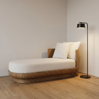 Lit de repos de luxe en bois massif et bois d'ingénierie, style hôtel 5 étoiles, pour chambre à coucher