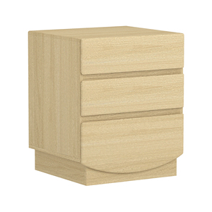 Comodino in legno di quercia naturale con due cassetti per riporre oggetti in camera da letto - Product Image 6