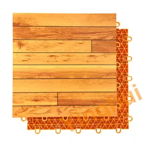 W-01 Wood Surface PP Interlocking Tiles Sport Flooring for Indoor Basketball Court