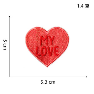Amour coeur Couple broderie fer sur <span class=keywords><strong>patch</strong></span> HUG ME XOXO BE MINE KISS ME patchs - Product Image 5