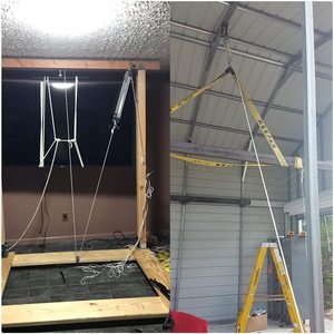 Système de poulie de levage à corde manuel noir polypropylène 50ft 2000 lb avec boucles souples 2PK 18 pouces - Product Image 3