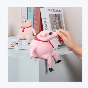 Squeeze Toys <b>Squishy</b> Pig Kids Party Mochi <b>Squishies</b> Animals Stress Relief Toys Cute Funny Pink Tpr Decompression Stretchy Pig - Product Image 1