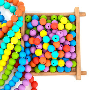 9/12/15mm Straight Hole <b>Silicone</b> <b>PVC</b> <b>Beads</b> Candy Colors for DIY Bracelet Necklace Accessory Jewelry Making - Product Image 6