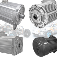 Motor Golf Cart DC Listrik 72v Tipe Hairpin Winding yang Kuat, PMSM 4000 Watt hingga 20000 Watt 15HP dan 3000 hingga 7000 RPM 20 hingga 85 Nm IE5