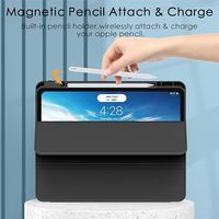 Coque Ultra Hybrid pour iPad Pro 12.9 11 pouces avec porte-crayon, coque arrière transparente antichoc pour étui ipad pro