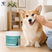 Lingettes pour les yeux des animaux de compagnie, 100 pièces, douces, non tissées, formule douce, lingettes nettoyantes pour les taches de larmes, pour chats