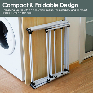 Séchoir à linge pliable pour extérieur, léger, en métal, type accordéon, support de séchage pour vêtements - Product Image 6